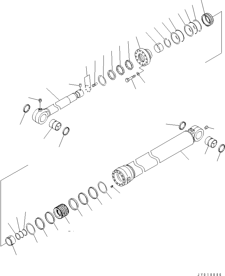 Цилиндр в сборе 707-01-0J752 KOMATSU