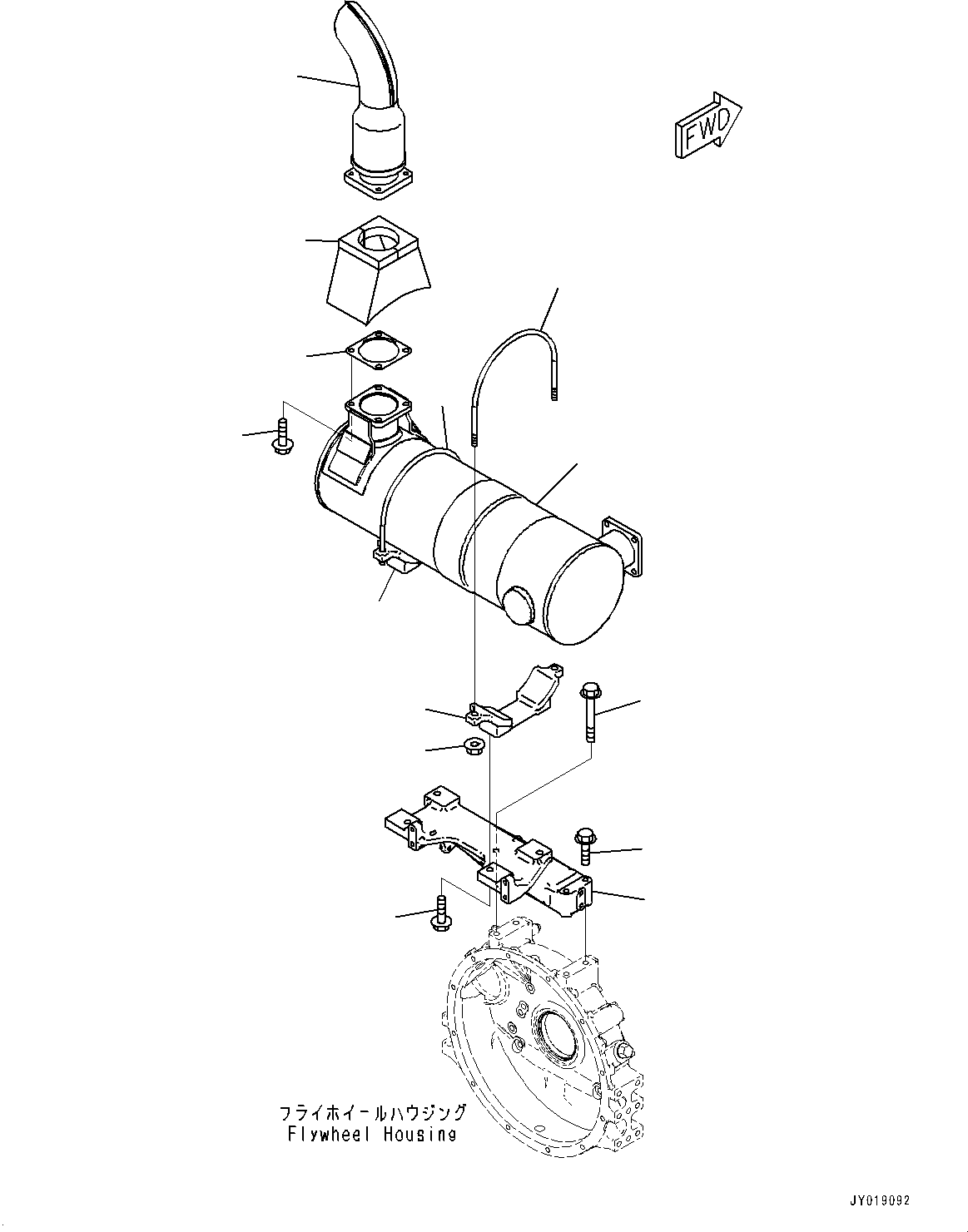 Komatsu diesel Oxidation Catalyst (KDOC) Assembly 6523-01-0190 KOMATSU