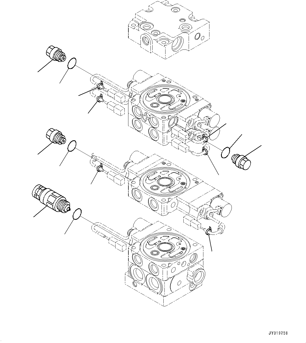 Клапан в сборе, всасывающий и предохранительный 723-10-21600 KOMATSU