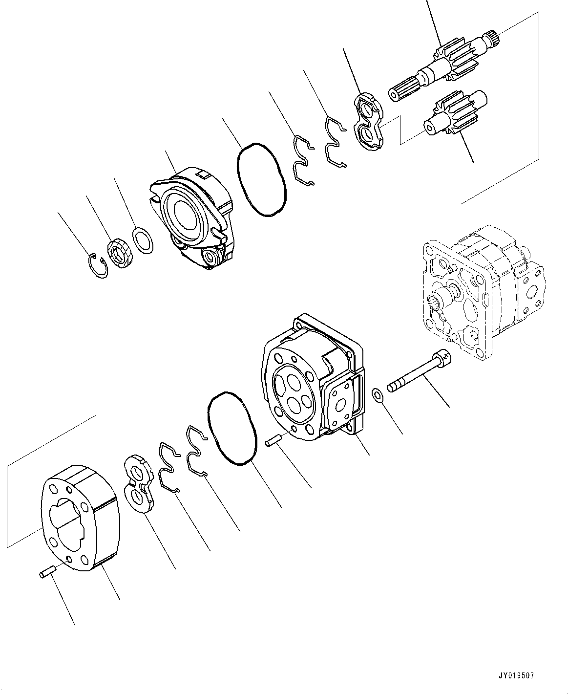 Pump Assembly, Gear (SAR 25 + 12) 705-52-11090 KOMATSU
