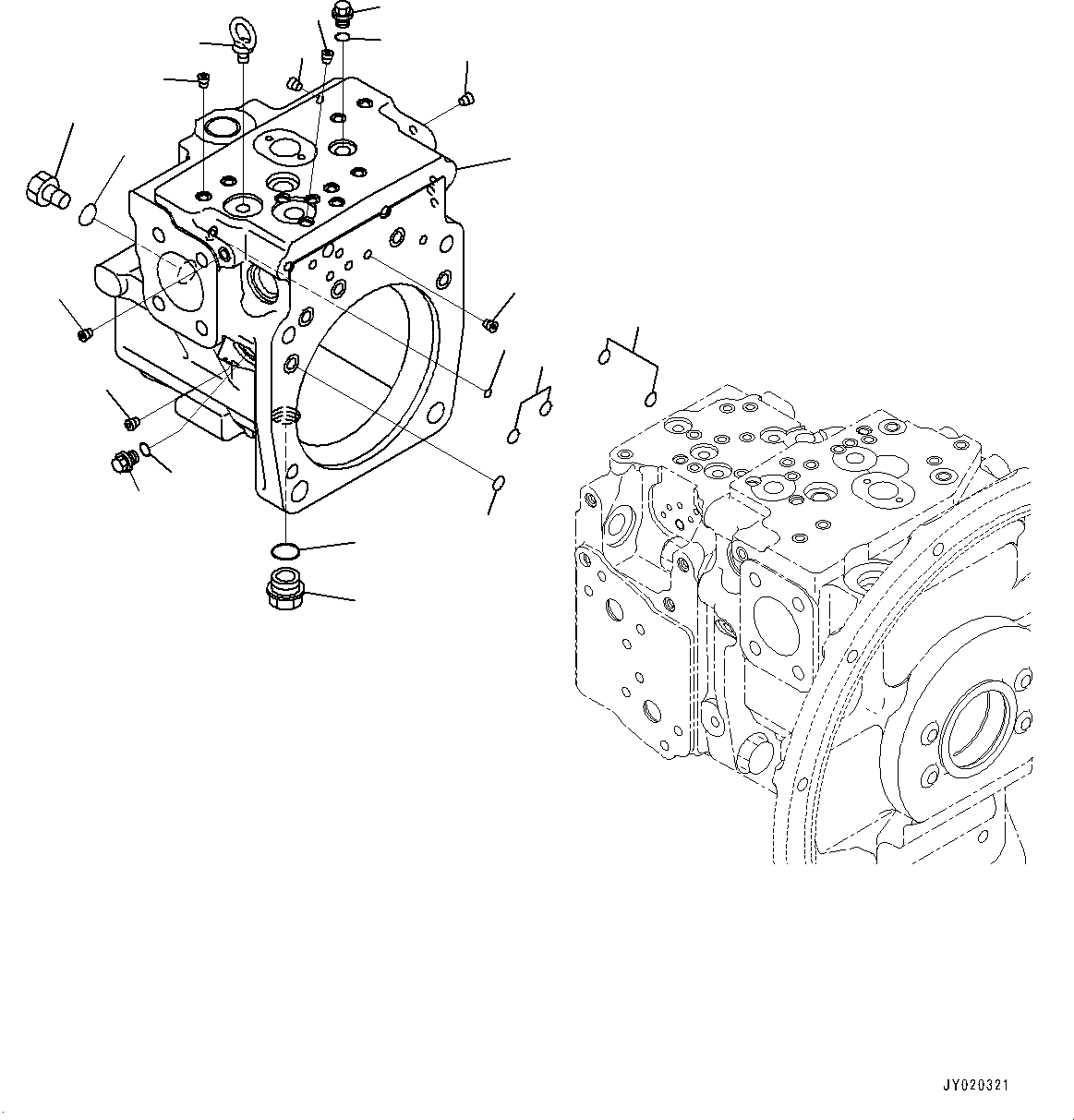 Case Assembly, Rear (708-2L-07131) KOMATSU