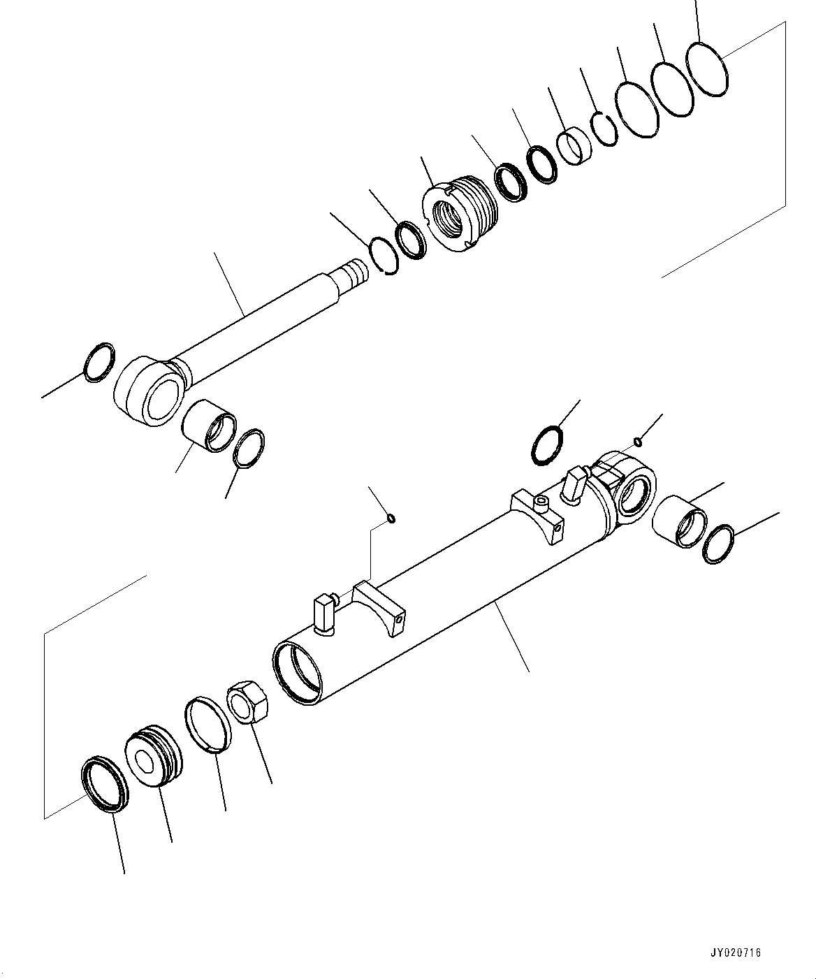 Цилиндр в сборе 707-G0-01030 KOMATSU