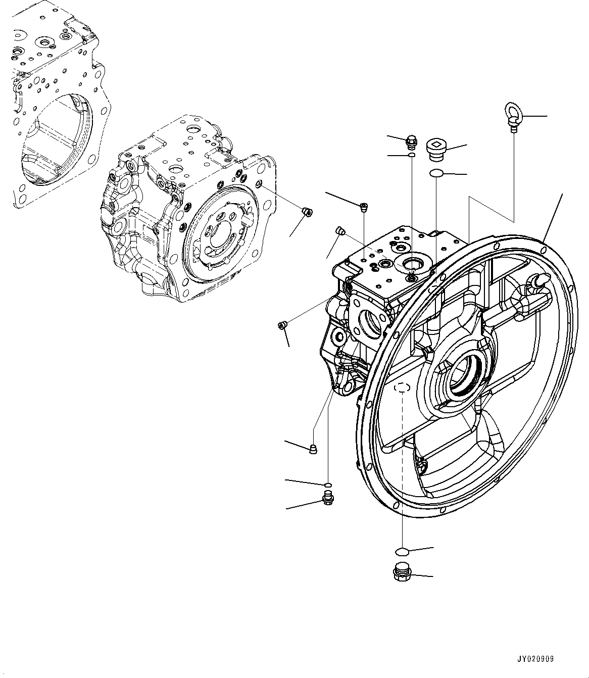CASE ASSEMBLY, FRONT 708-2G-04740 KOMATSU