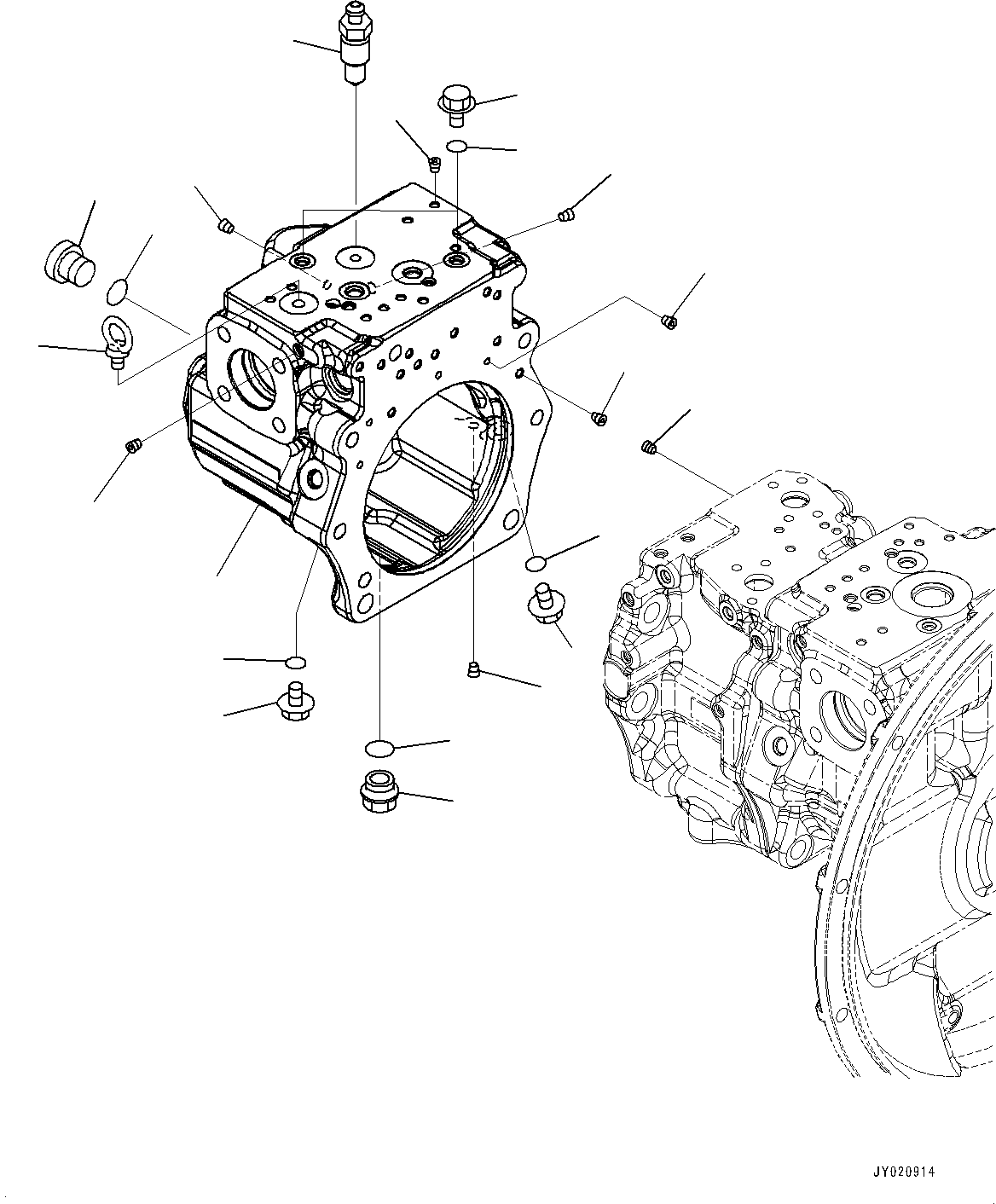 Case Assembly, Rear (708-2G-04751) KOMATSU