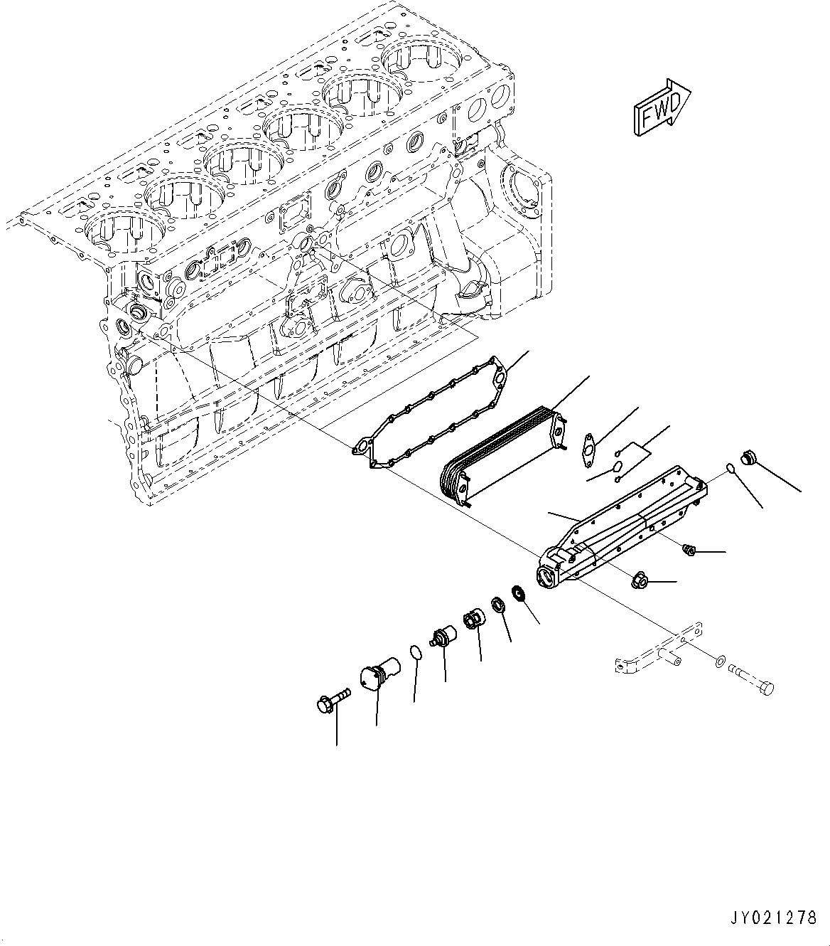 Oil Cooler Assembly 6240-61-2100 KOMATSU