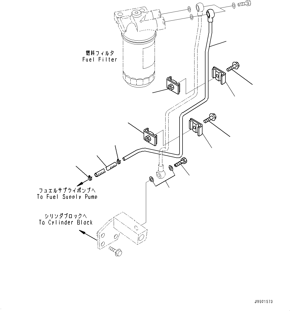 Tube, Fuel Inlet 6271-71-6660 KOMATSU