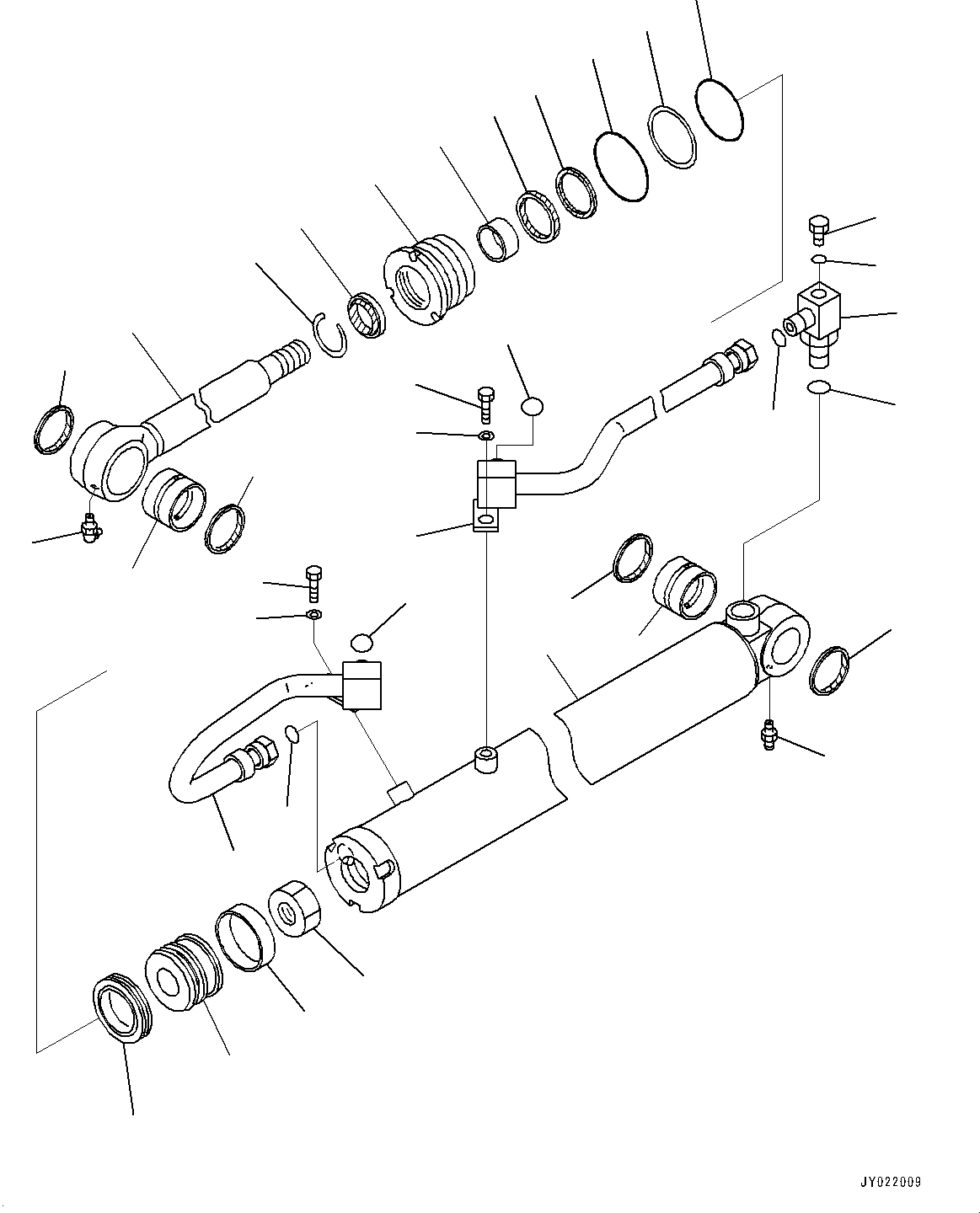 Cylinder Assembly R.H. 707-00-XU180 KOMATSU
