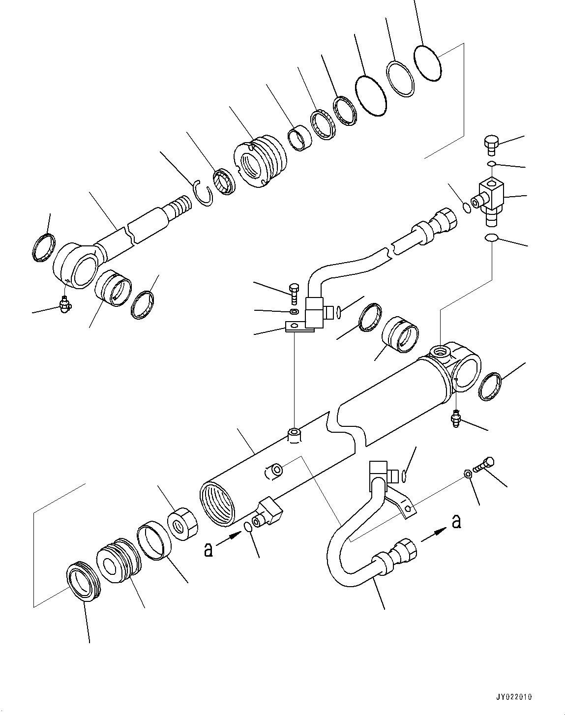 Cylinder Assembly L.H. 707-00-XU170 KOMATSU