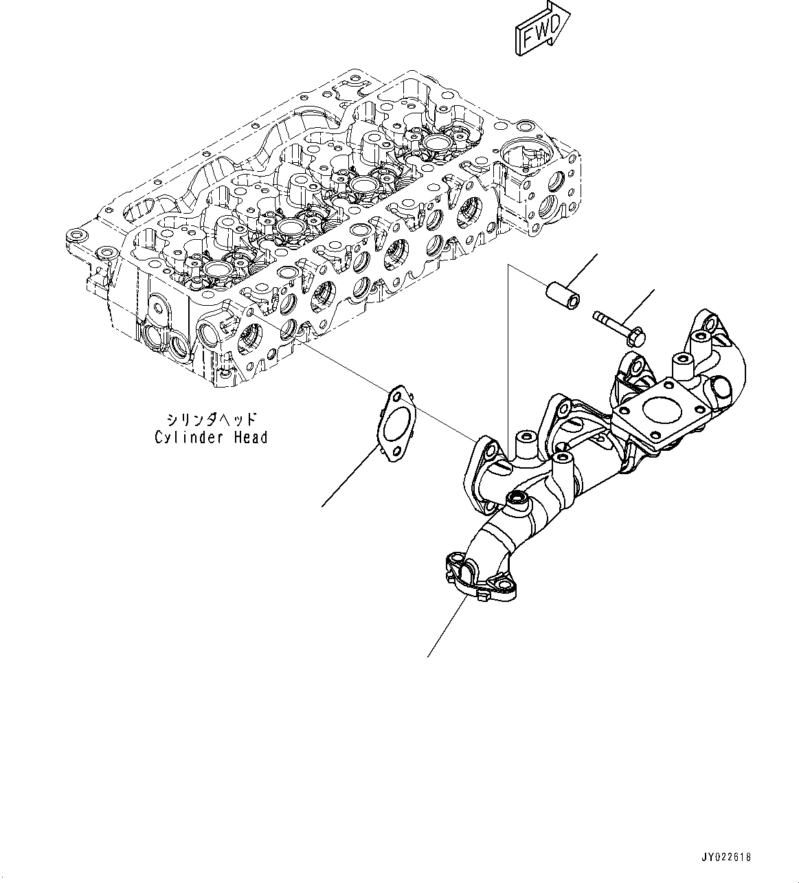 Manifold, Exhaust 6752-11-5110 KOMATSU
