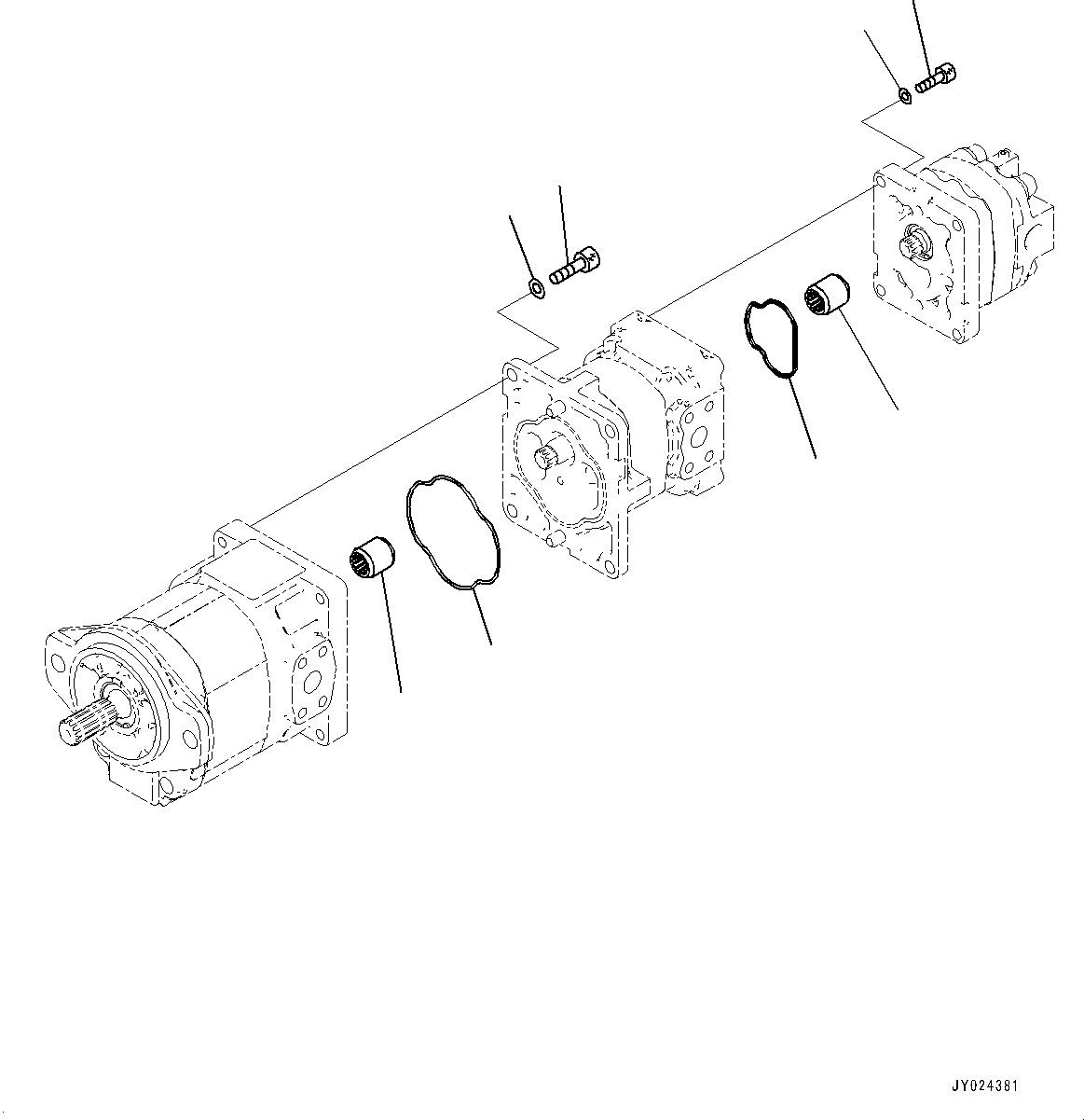 Pump Assembly, Gear (SAR 63 + SB 21 + 10) 705-56-24370 KOMATSU