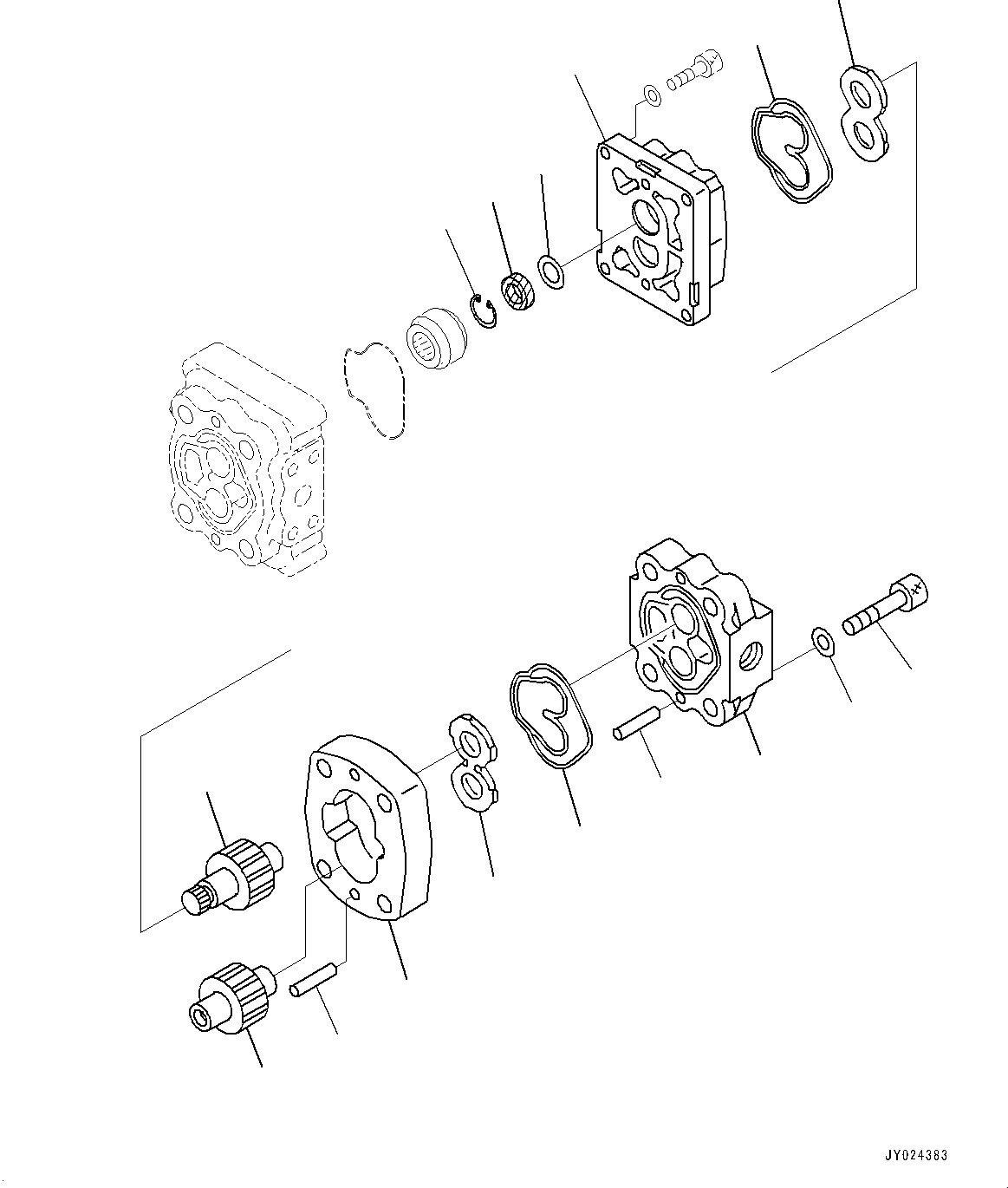 Pump Assembly, Gear, SBR10 705-41-05830 KOMATSU