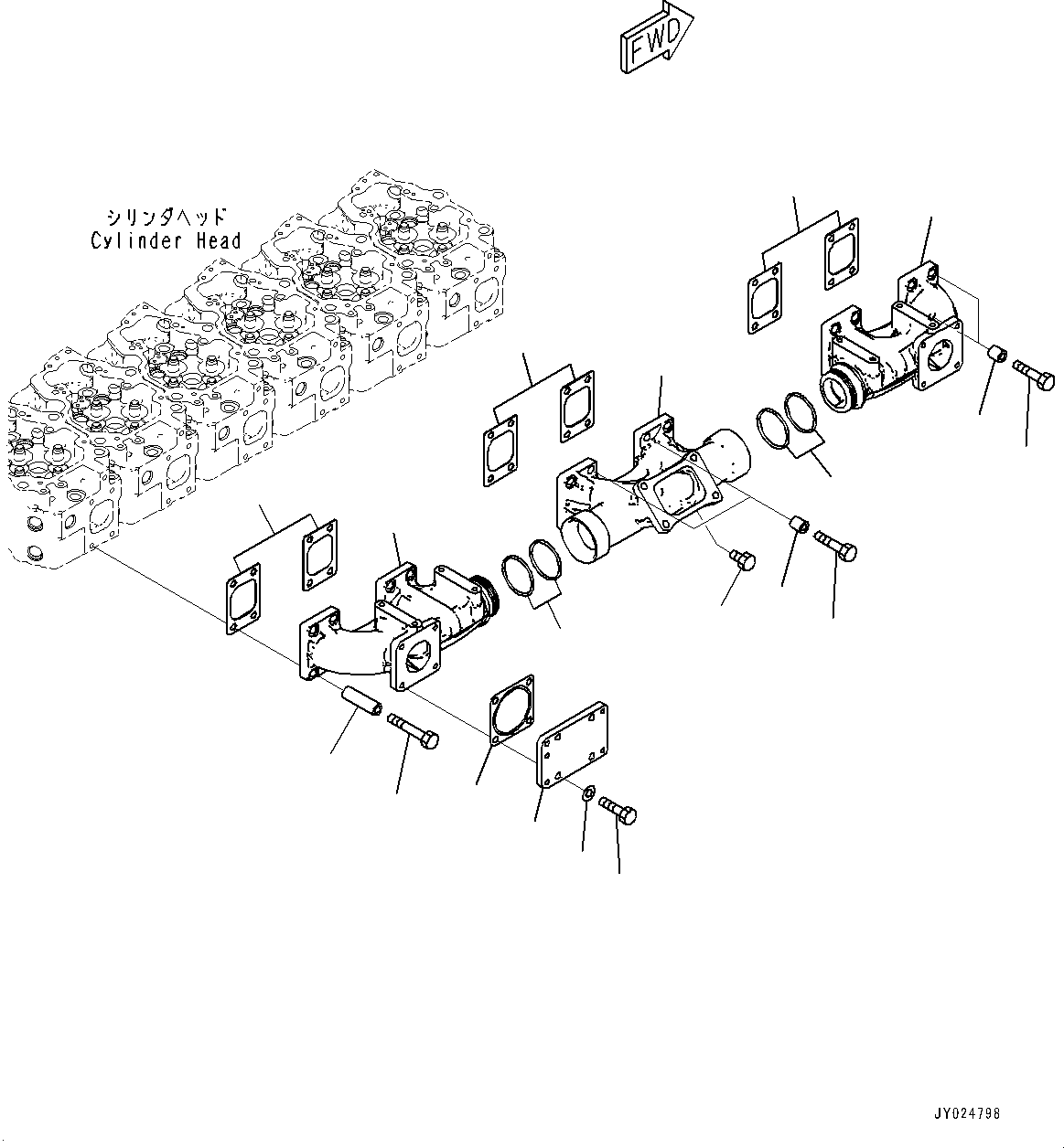 Manifold, Rear 6263-11-5130 KOMATSU