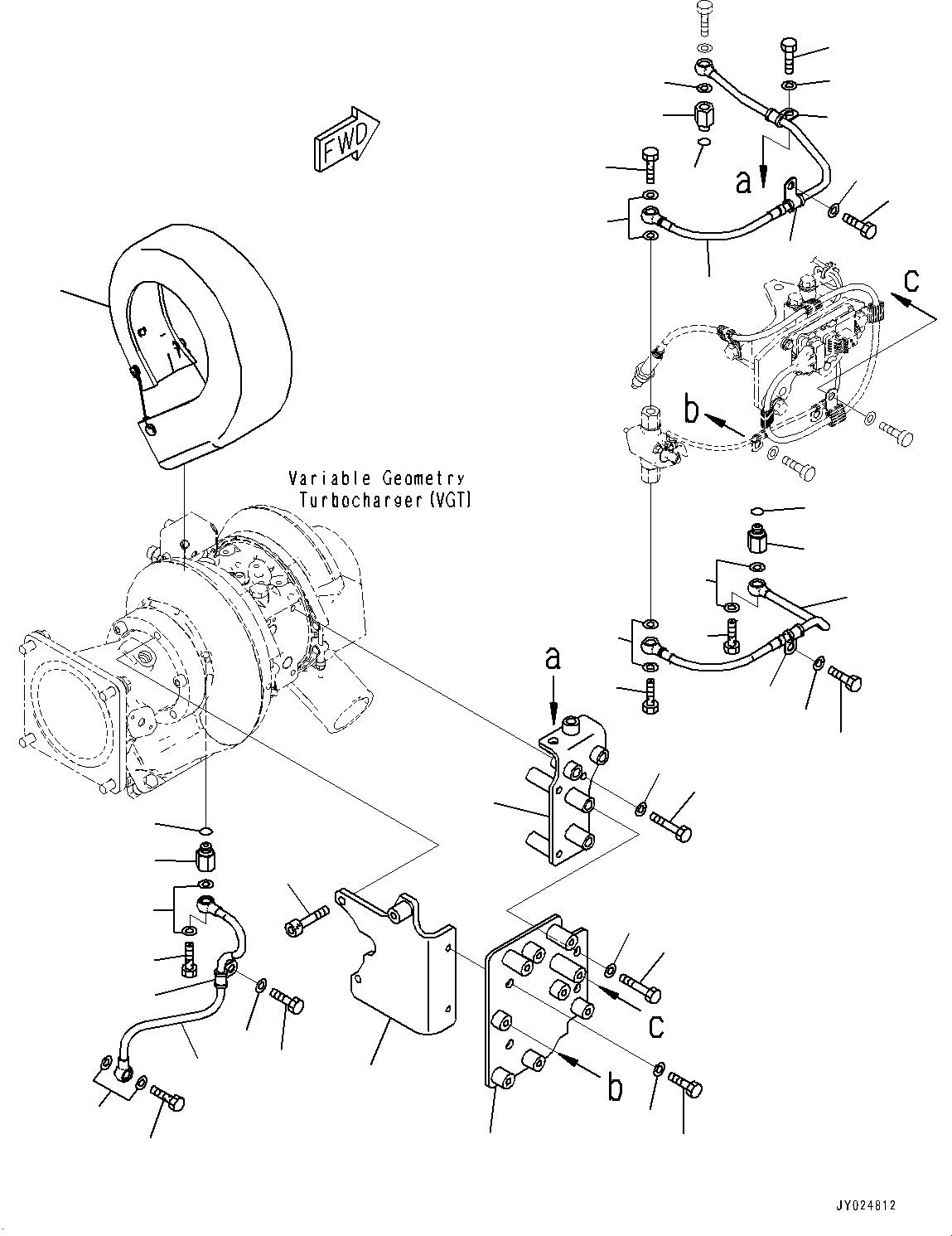 Трубка 6262-61-8730 KOMATSU