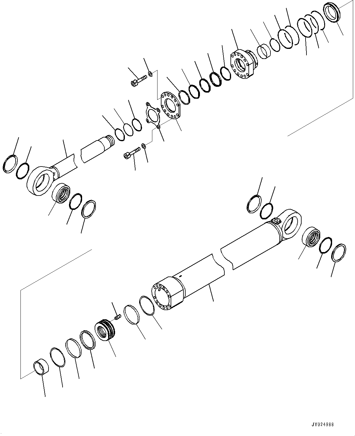 Цилиндр в сборе 707-E1-00630 KOMATSU