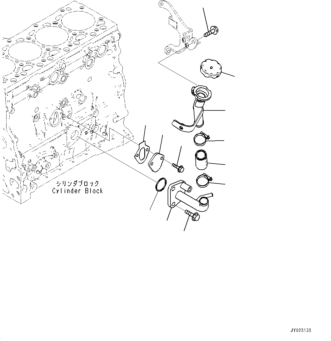 Tube, Oil Filler 6752-21-7130 KOMATSU