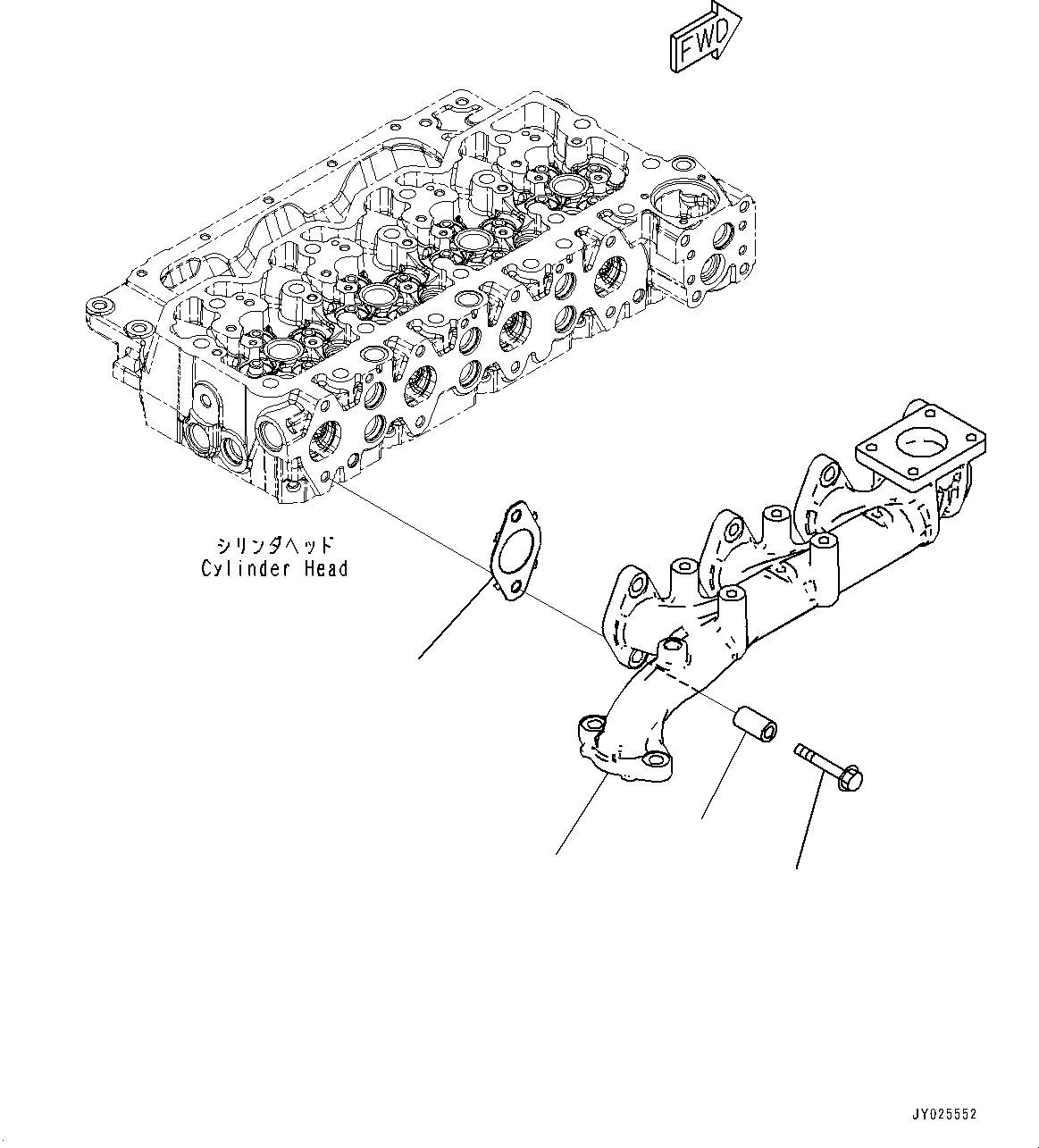 Manifold, Exhaust 6752-11-5100 KOMATSU