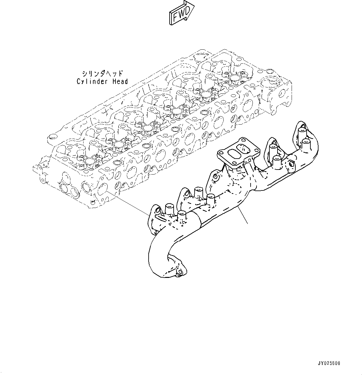 Manifold, Exhaust 6756-11-5530 KOMATSU