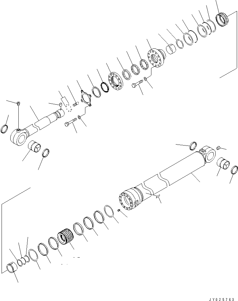 Цилиндр в сборе, левый 707-01-0L520 KOMATSU
