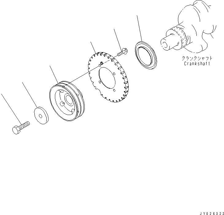 PULLEY,NON HARDENING 6271-31-1620 KOMATSU
