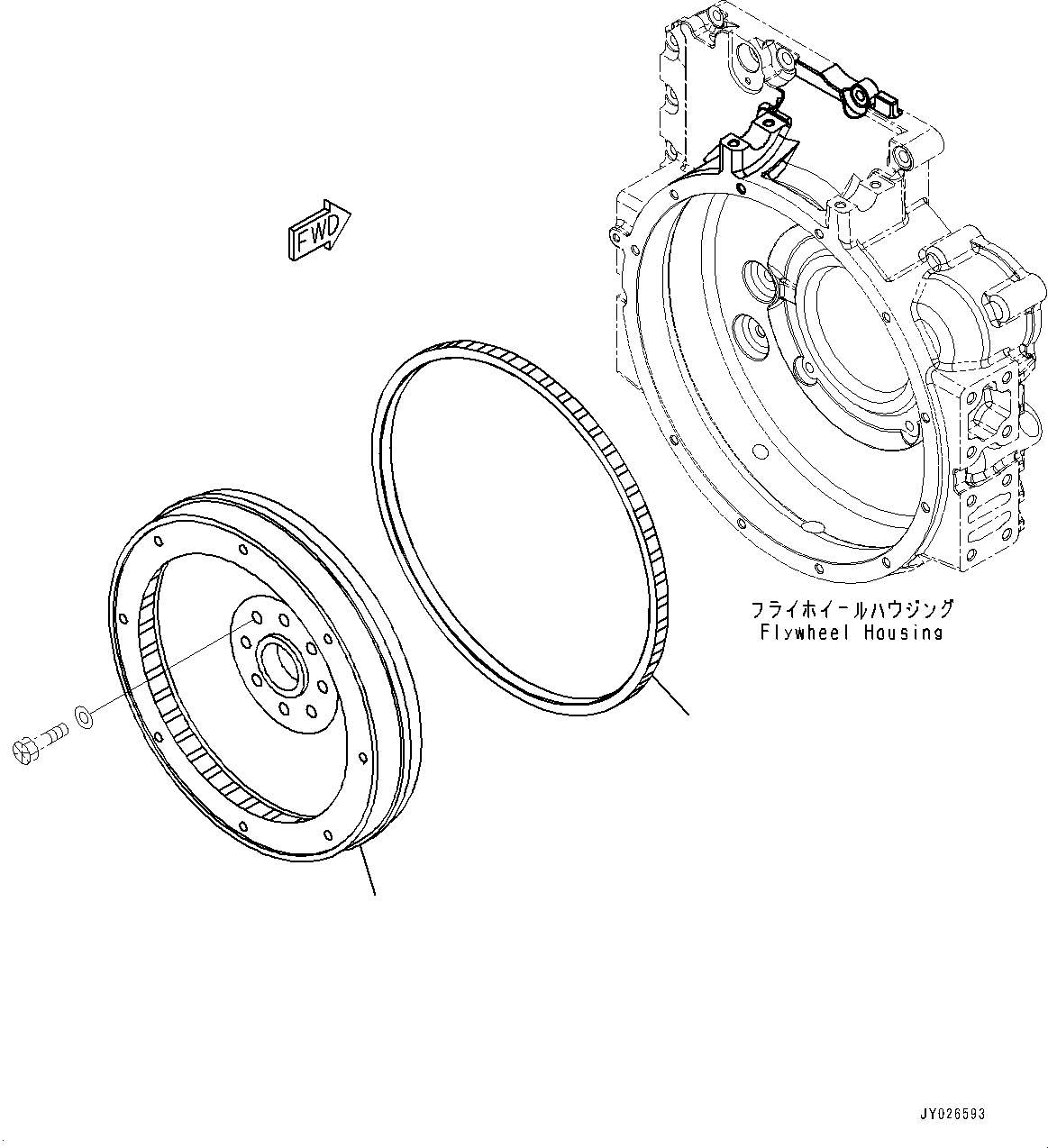 FLYWHEEL ASS'Y 6737-31-4100 KOMATSU