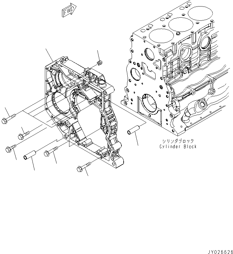 HOUSING ASS'Y,REAR GEAR \0\6754-21-3102 KOMATSU