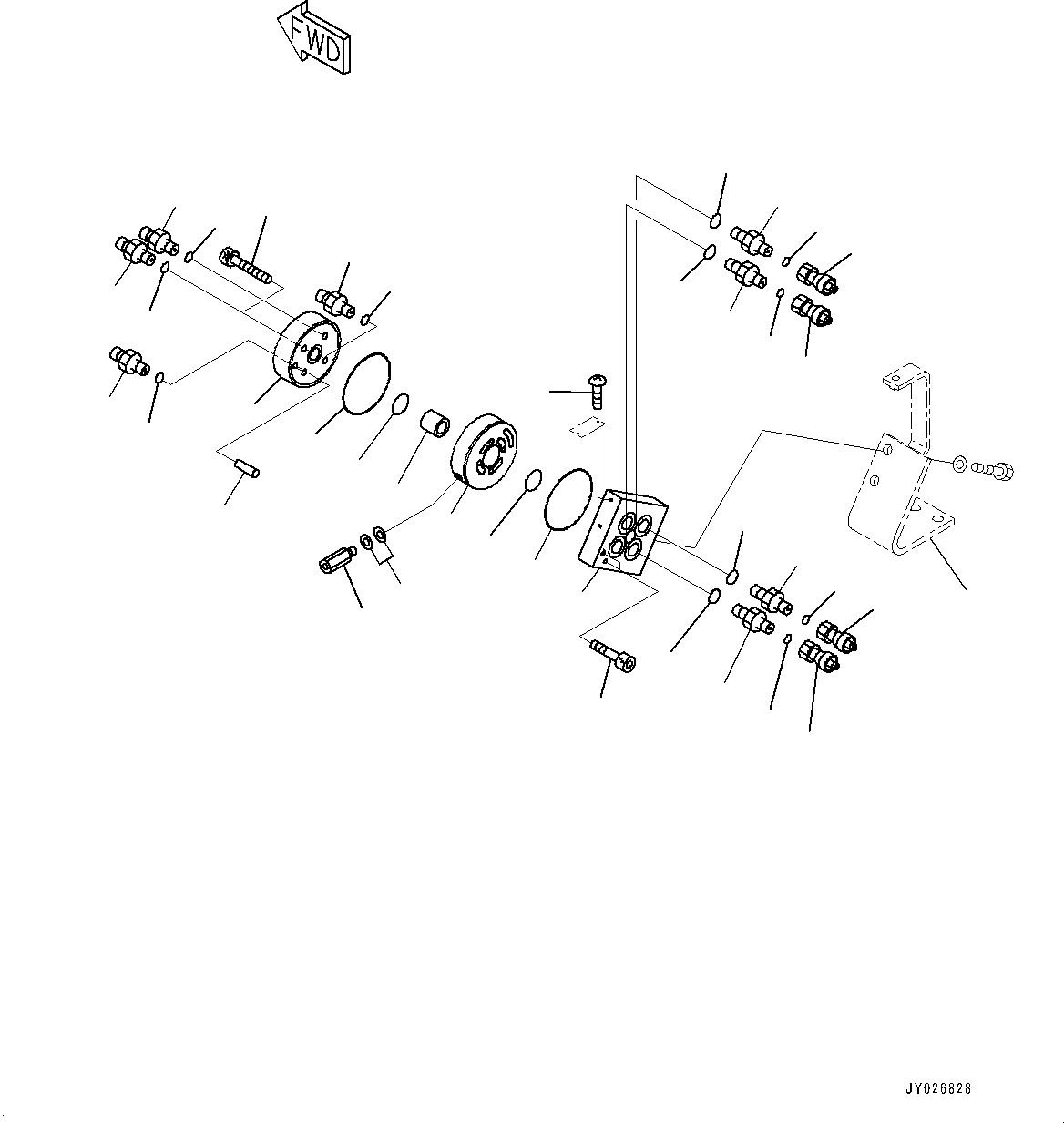 Bracket(2-Way Pattern Control Unit,Mounting Parts,With Shift Pattern (ISO/BACKHOE) Selector Valve) (22M-62-34310) KOMATSU