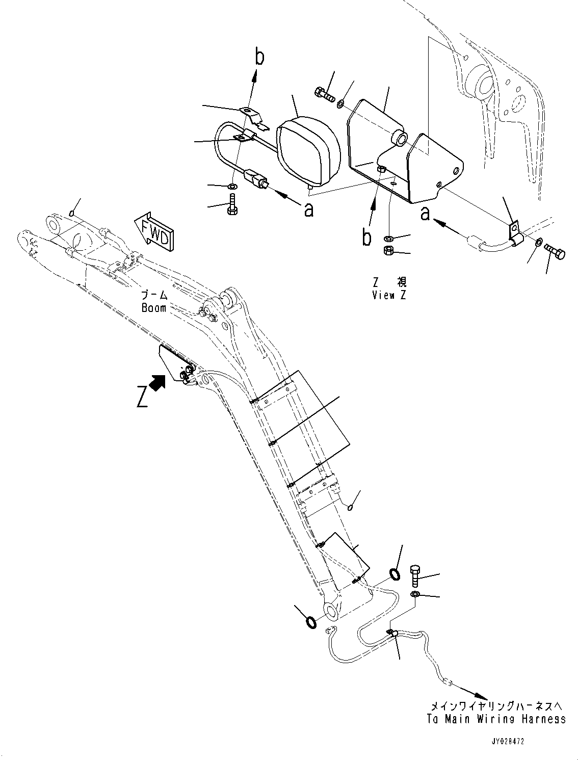 Рабочая фара в сборе 22K-06-33320 KOMATSU