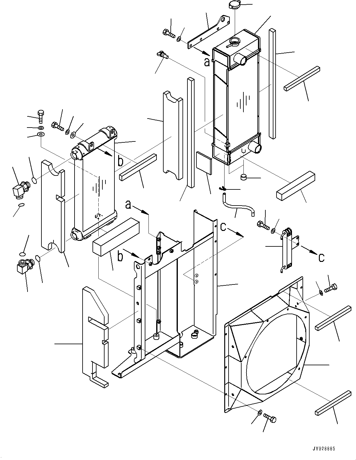 COOLER, ASSEMBLY 22N-03-51101 KOMATSU