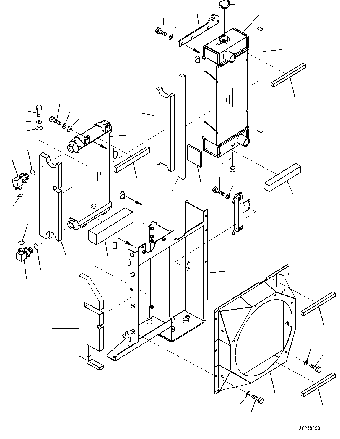 COOLER, ASSEMBLY 22N-03-53102 KOMATSU
