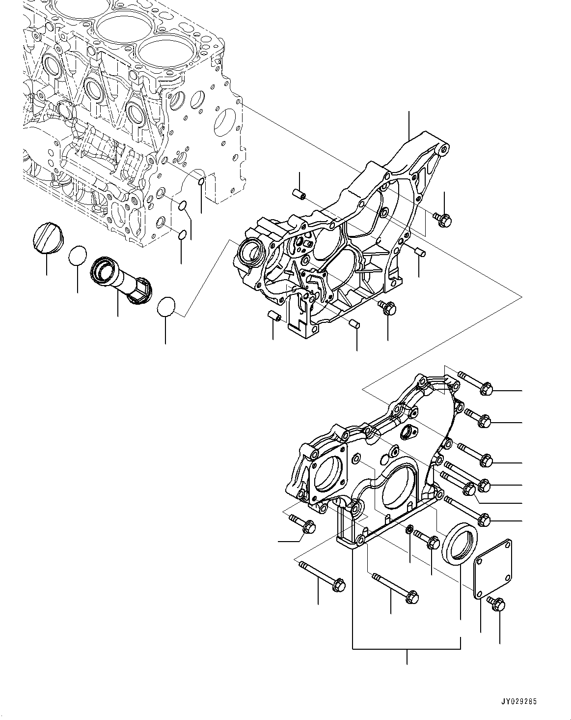 COVER ASSEMBLY, GEAR CASE YM129A00-01550 KOMATSU
