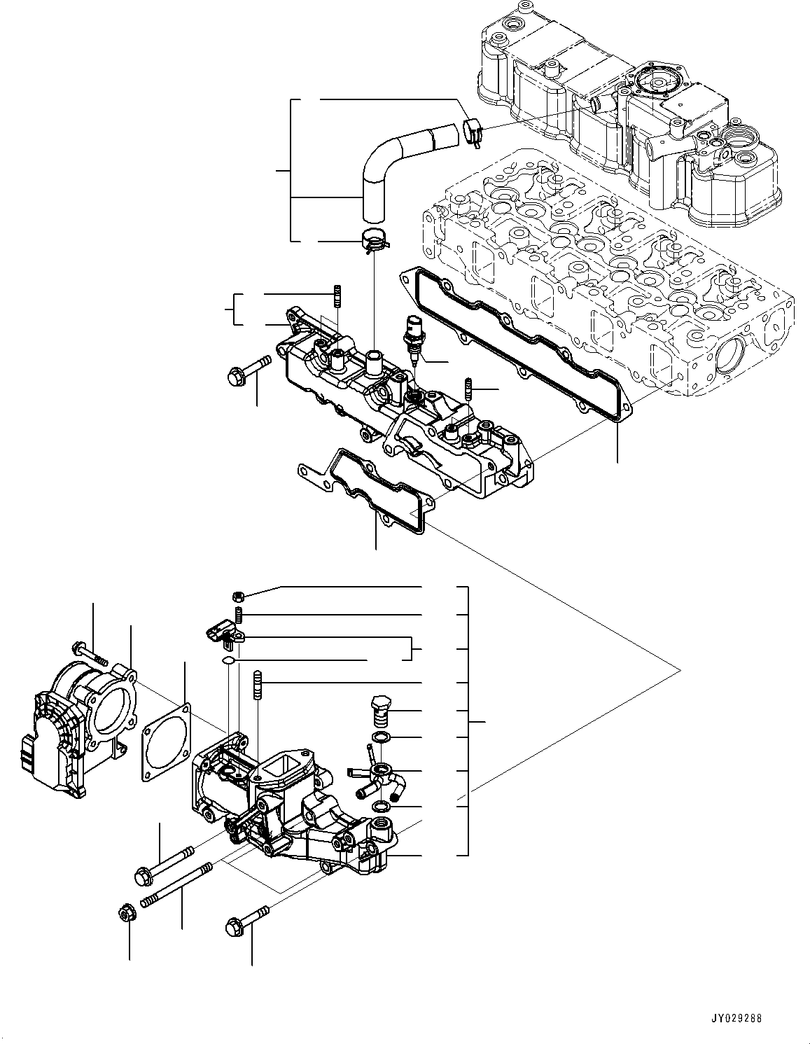 MANIFOLD, INTAKE, ASSEMBLY YM129C00-12150 KOMATSU