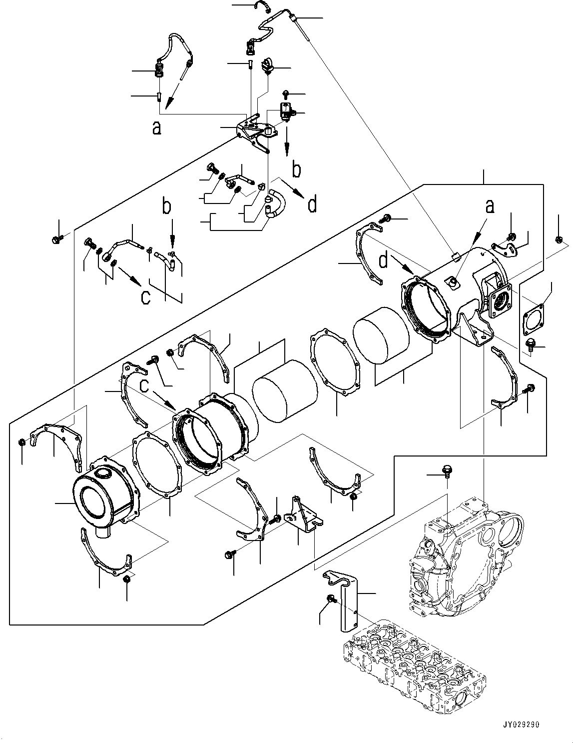 Распорка YM129A00-16801 KOMATSU