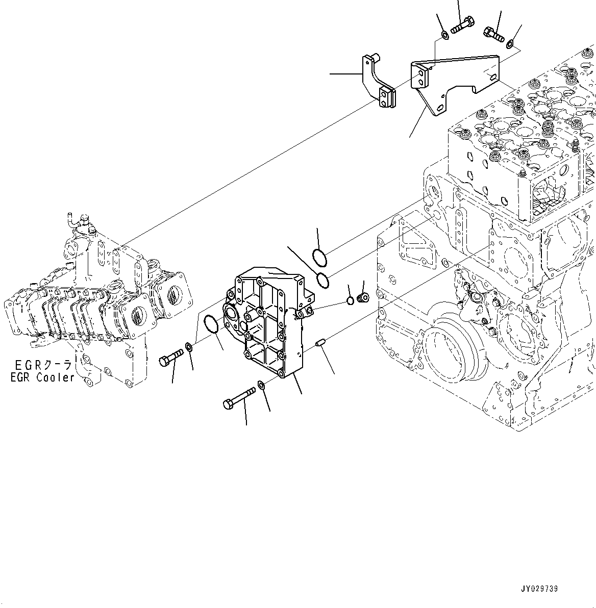 Block, EGR 6246-21-6110 KOMATSU