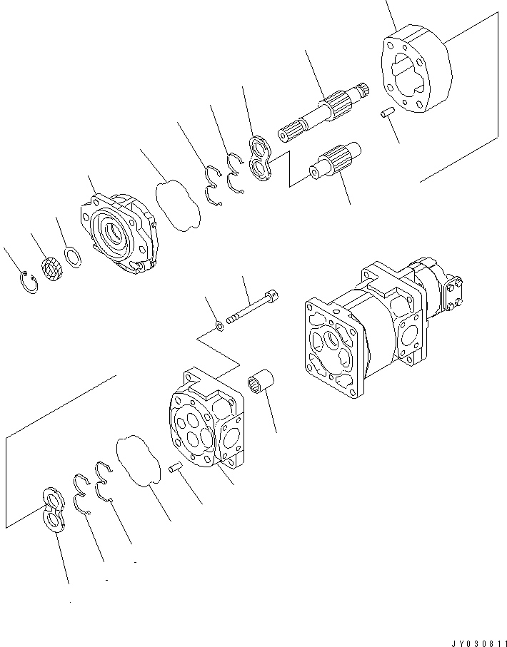 PUMP ASS'Y,(SAL90+90+20) 705-55-33100 KOMATSU