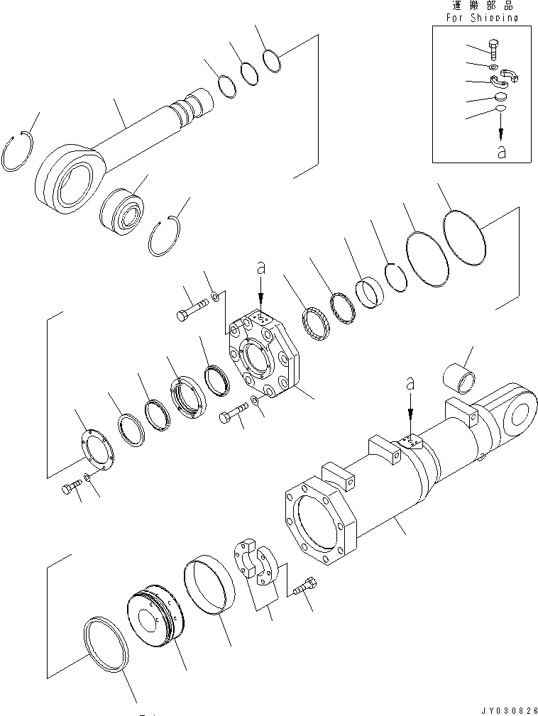 Цилиндр в сборе 195-63-08133 KOMATSU
