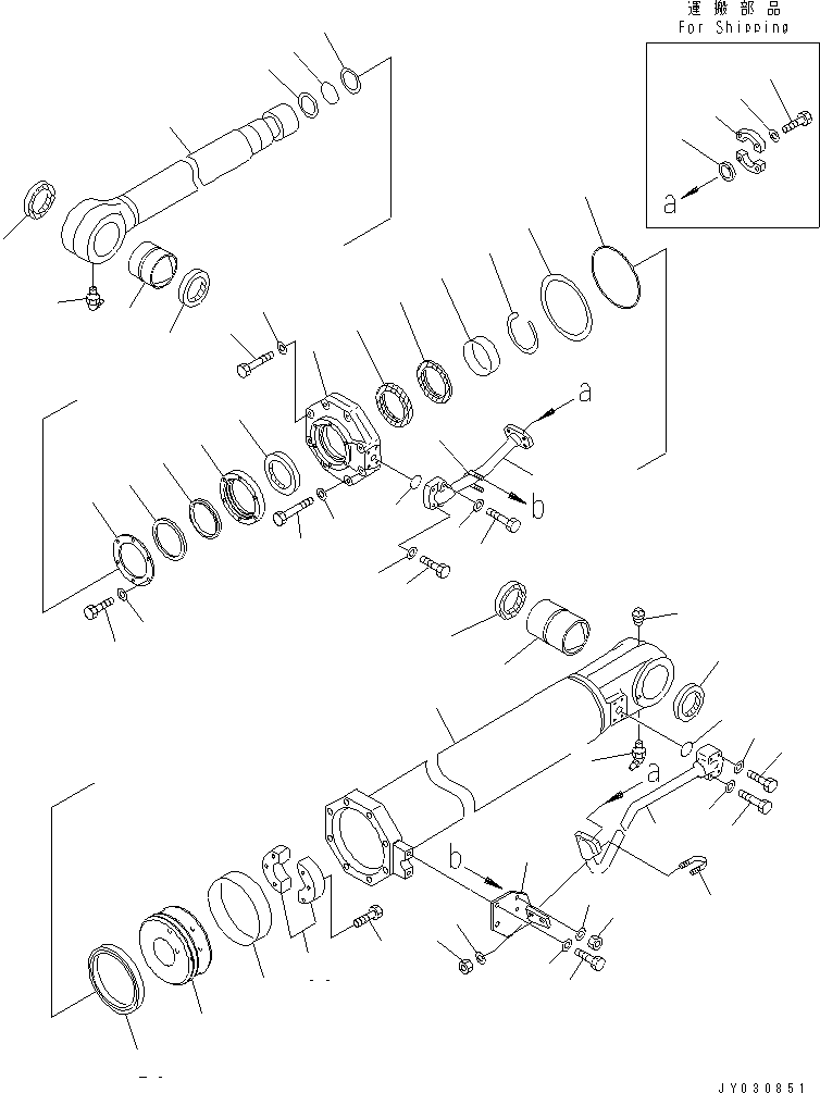 Цилиндр в сборе 195-63-08162 KOMATSU