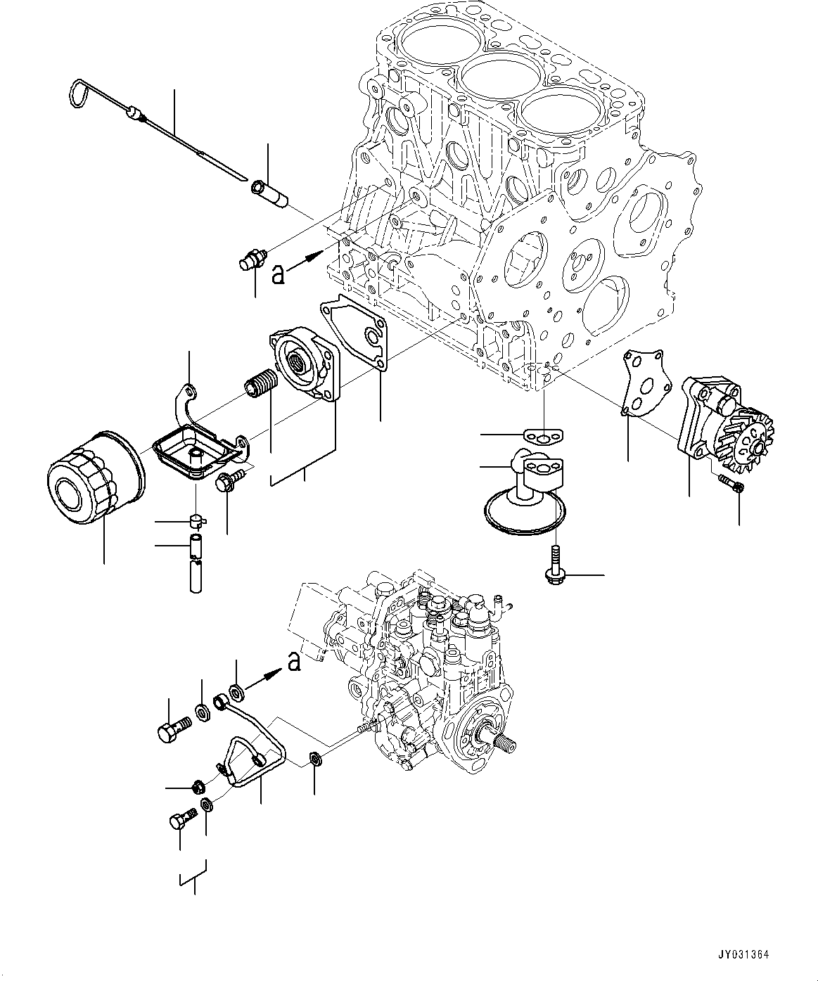 PUMP ASSEMBLY, OIL YM129001-32002 KOMATSU