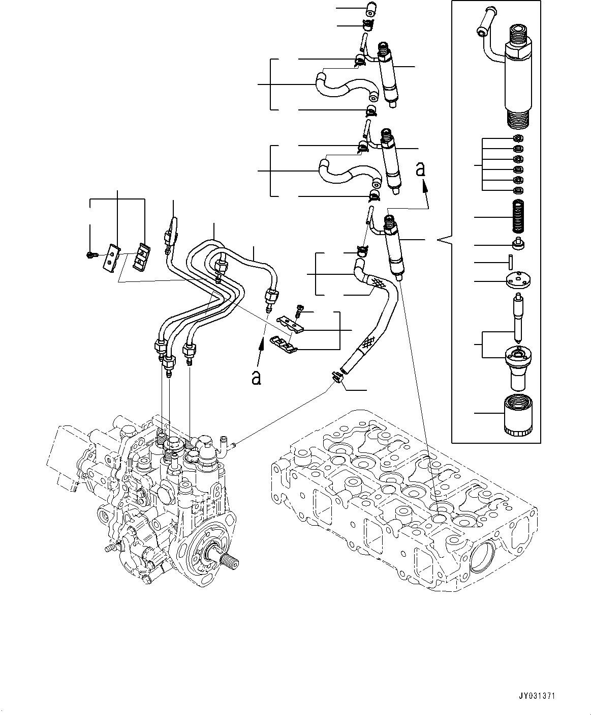 Труба YM129017-59810 KOMATSU
