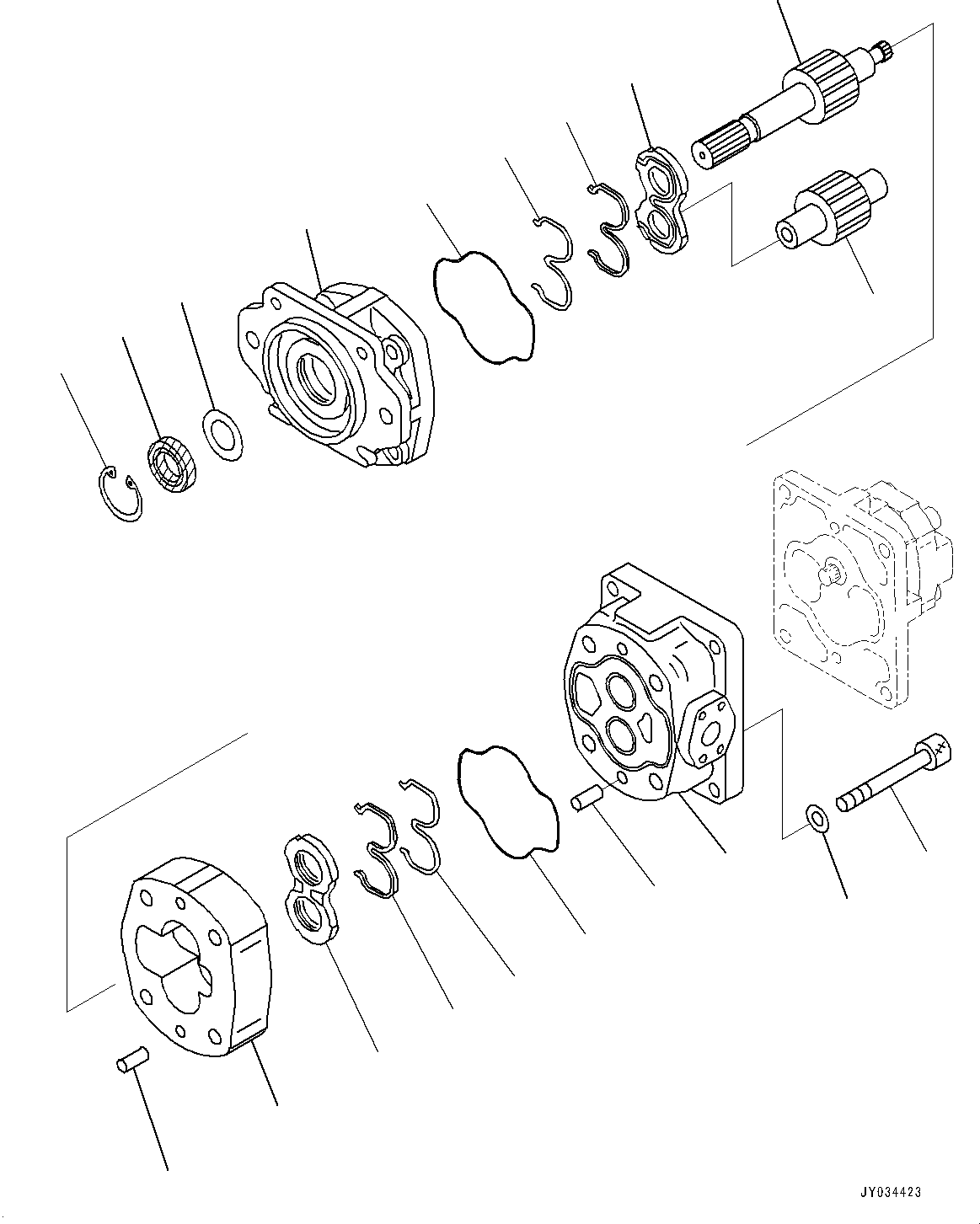 Pump Assembly, Gear (SAR 63 + 63) 705-52-30A80 KOMATSU