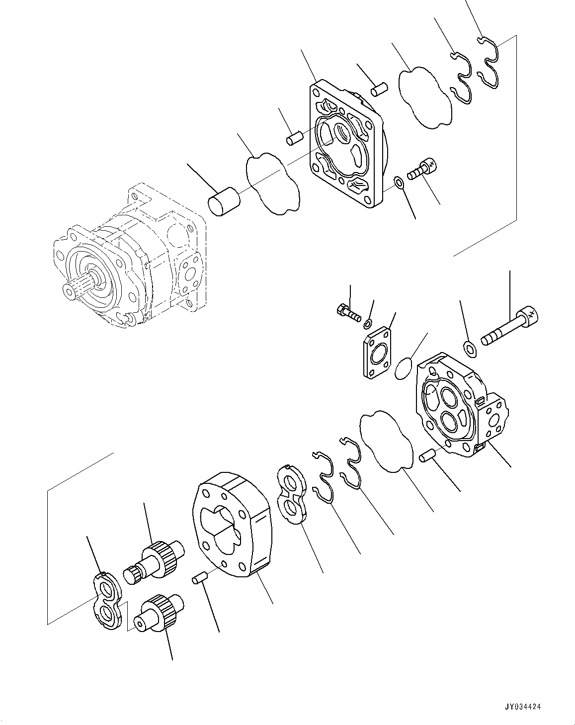 Pump Assembly, Gear (SAR 63) 705-22-36510 KOMATSU