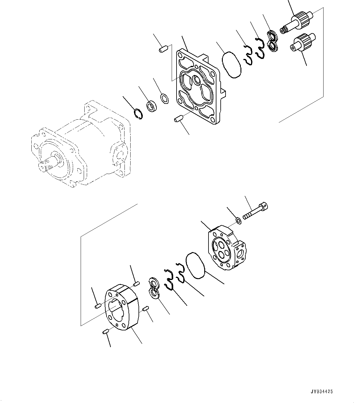 Pump Assembly, Gear (SAR 80 + 18) 705-52-31270 KOMATSU