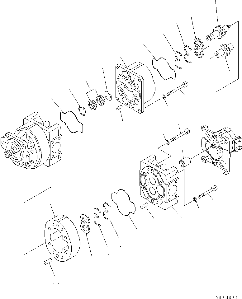 PUMP ASS'Y,(SAL125+140+22) (705-55-43000) KOMATSU