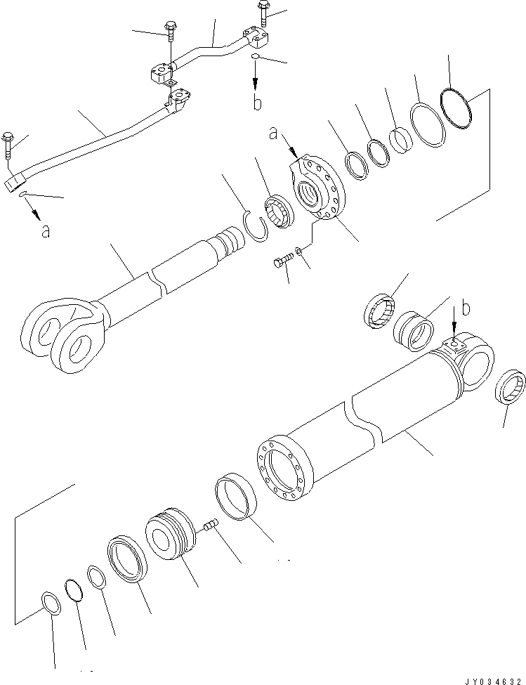 CYLINDER ASS'Y,LIFT, R.H. 707-01-0A260 KOMATSU