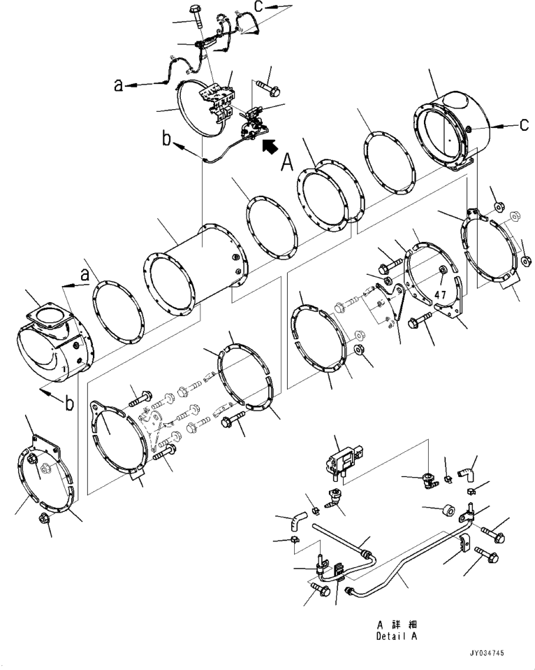 Komatsu Diesel Particulate Filter (KDPF) Assembly 6536-01-0210 KOMATSU
