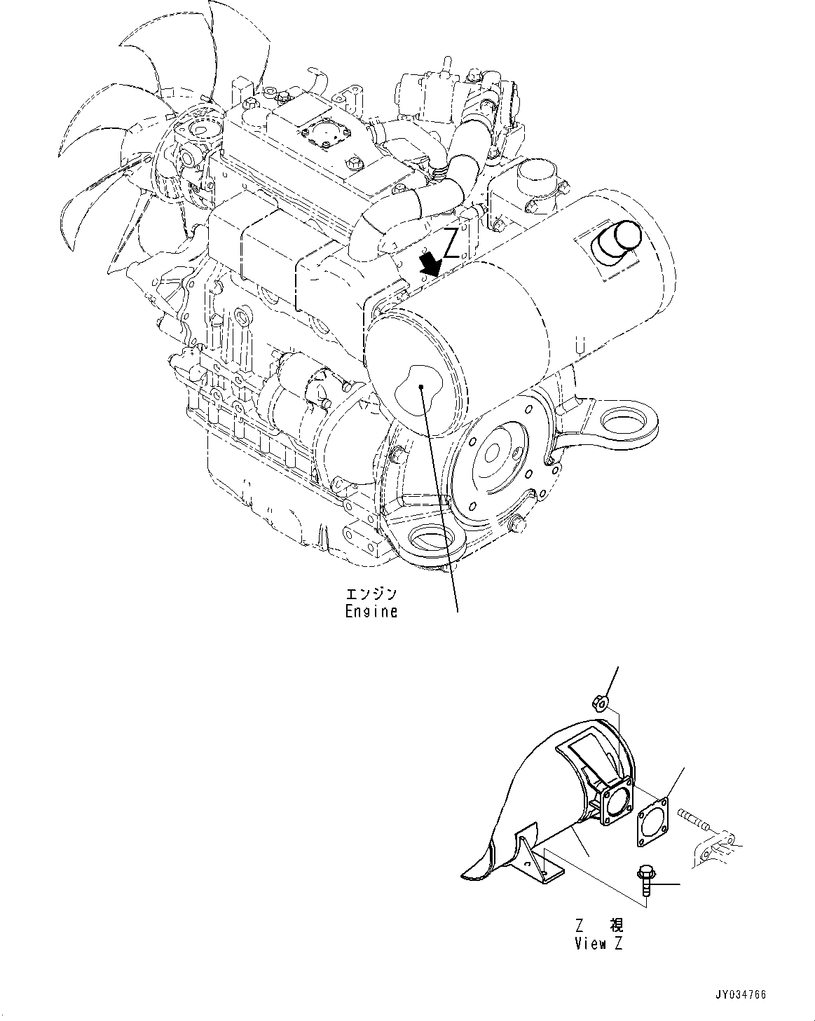 Глушитель YM129240-13580 KOMATSU