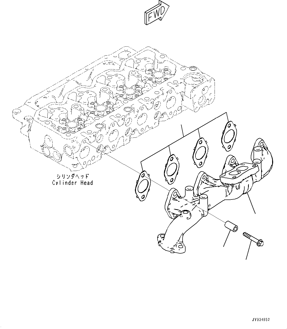 Manifold, Exhaust 6753-11-5120 KOMATSU
