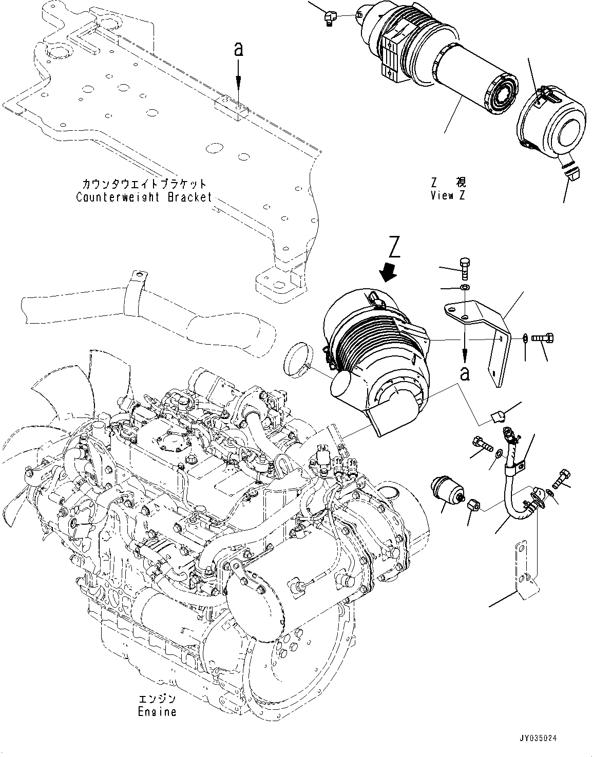 Угольник 3EB-02-62470 KOMATSU