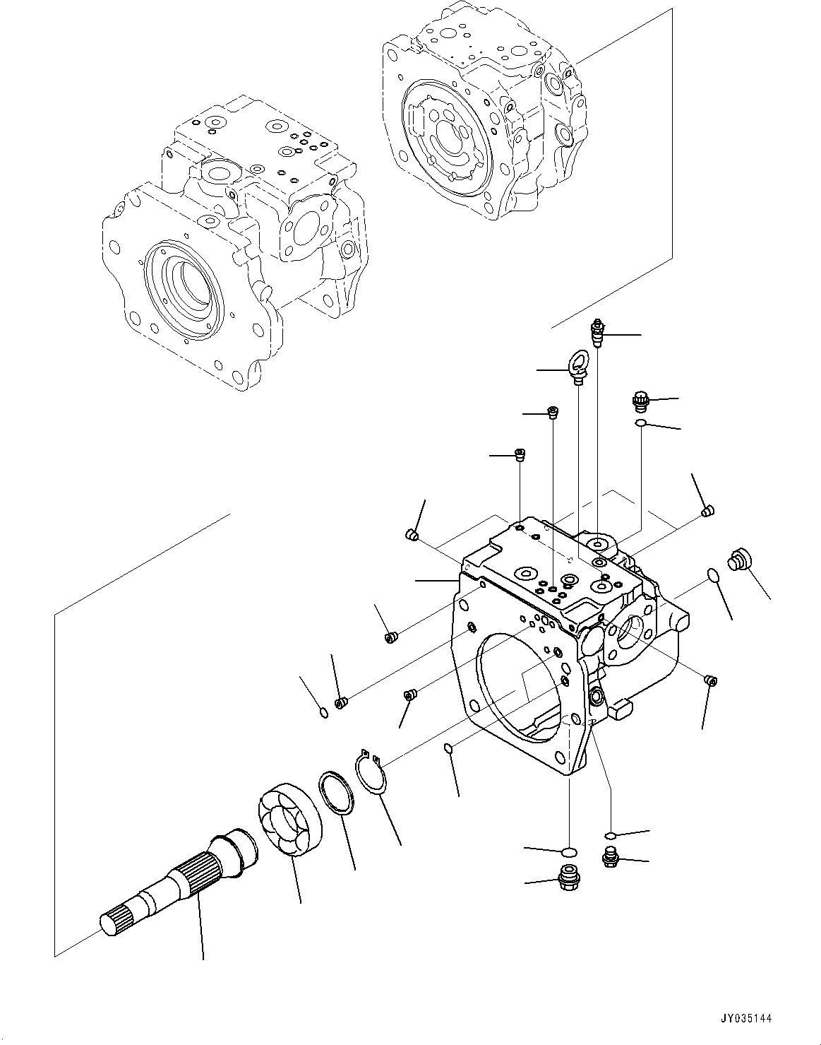 Case Assembly, Rear (708-2H-04870) KOMATSU
