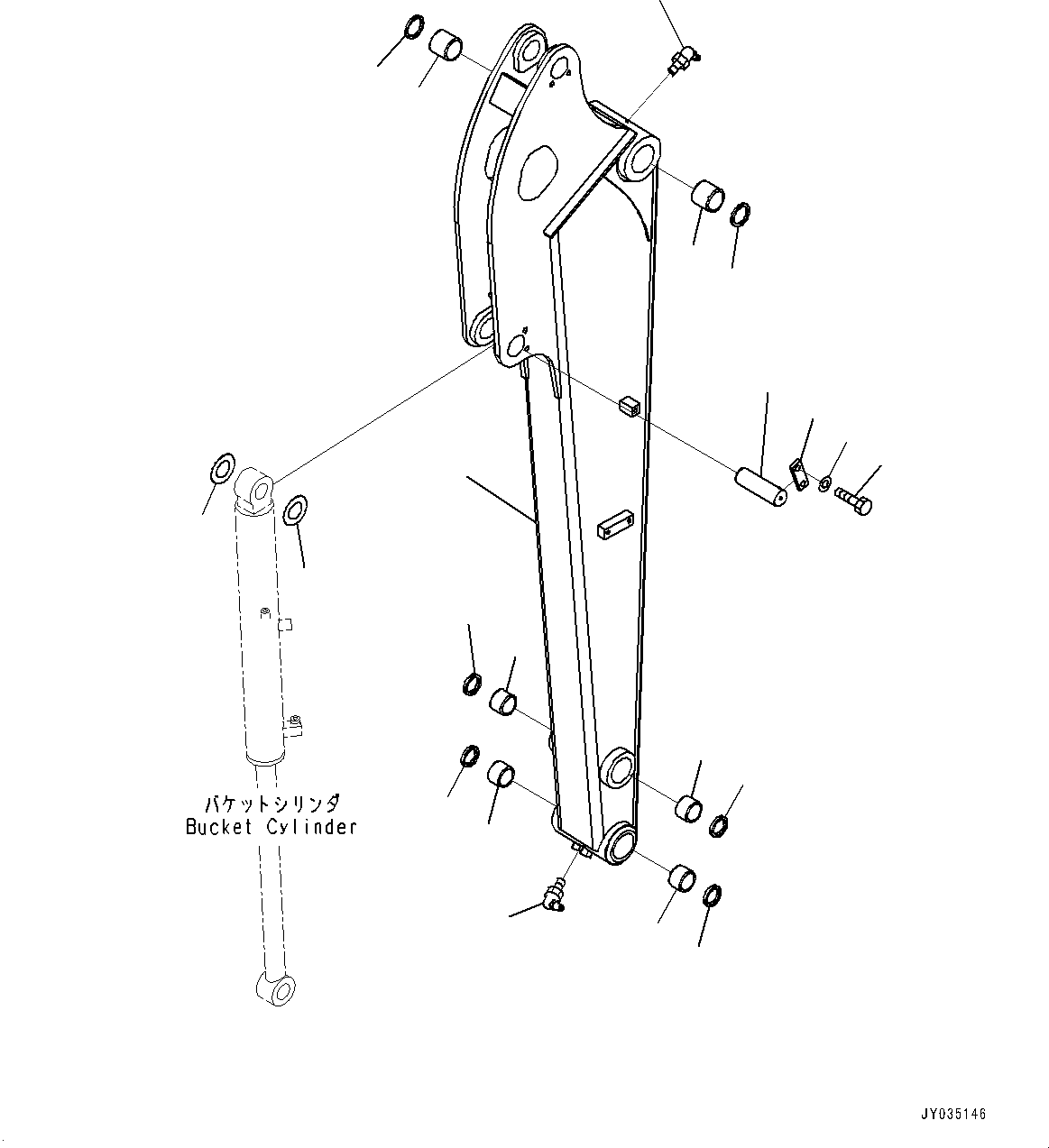 LONG ARM, ASSEMBLY 22M-943-3102 KOMATSU