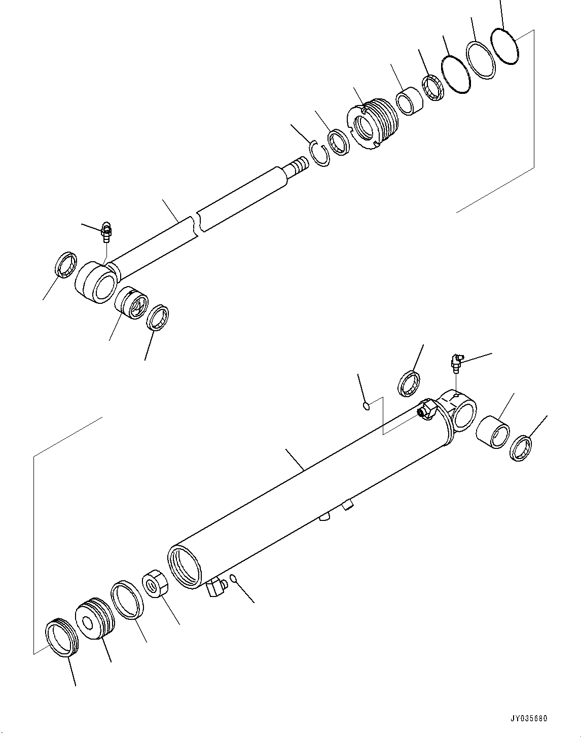 Cylinder Assembly, Swing 707-00-0H660 KOMATSU